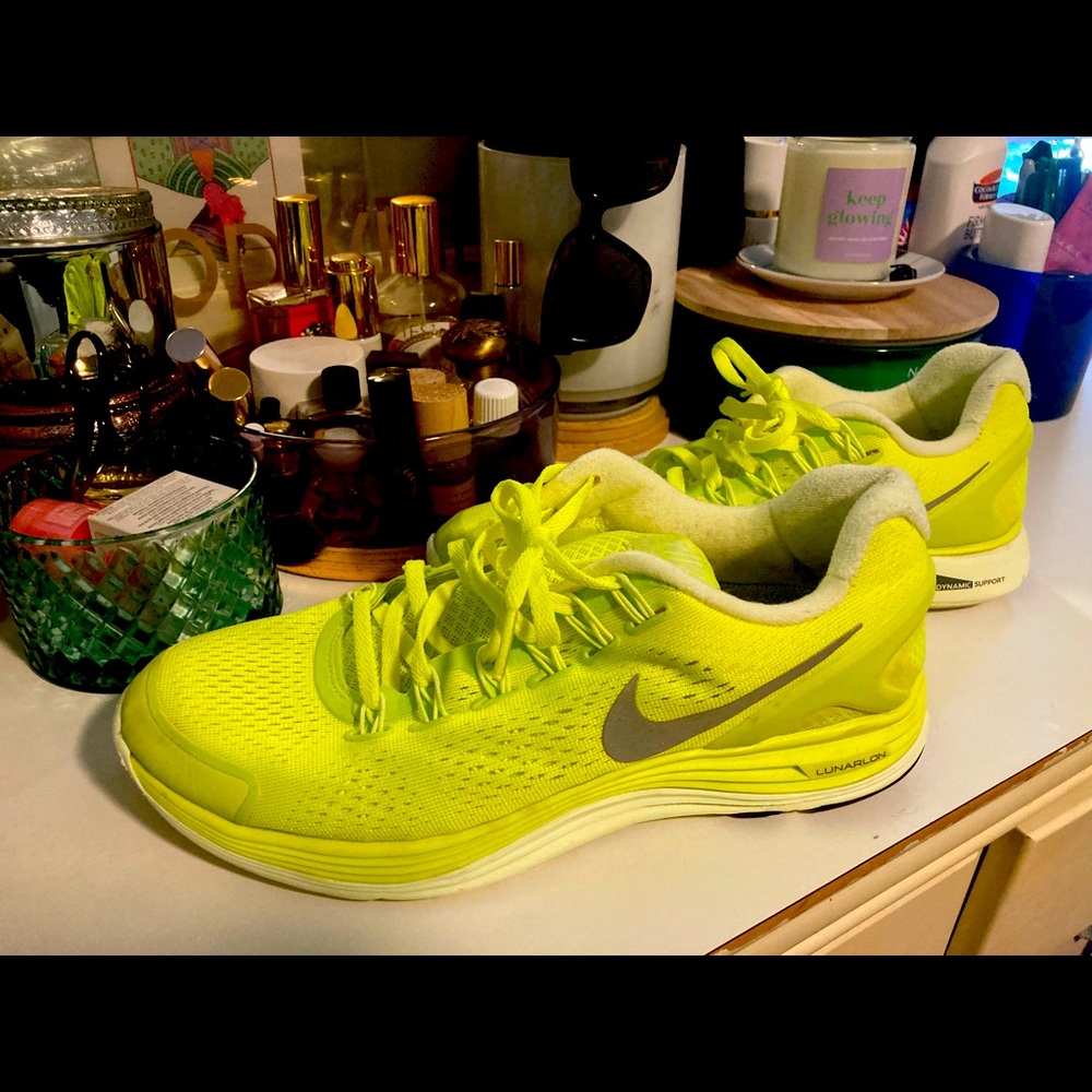 Nike Neon Green Lunarlon sneakers
